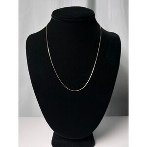 Royal Chain 10K Solid Yellow Gold 18.5" Fine Box Chain Necklace Stamped 10K RCI